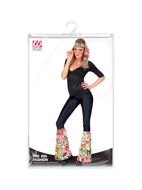 Hippie Set 60s / 70s, diadema y guanteletes, hippie, reggae, flower power