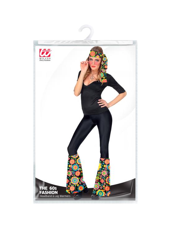 Hippie Set 60s / 70s, Flower diadema y guanteletes, hippie, reggae, flower power