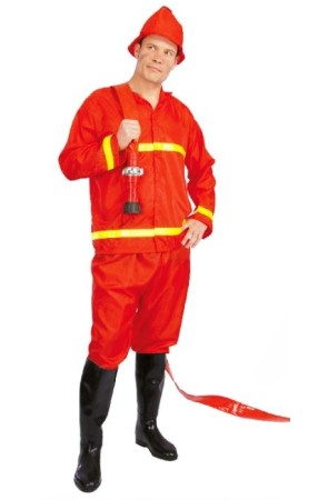 Disfraz adulto Bombero Rojo talla 52-54