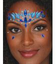 Joyas Faciales Adhesivas Azules | Fantasía