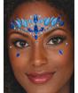 Joyas Faciales Adhesivas Azules | Fantasía