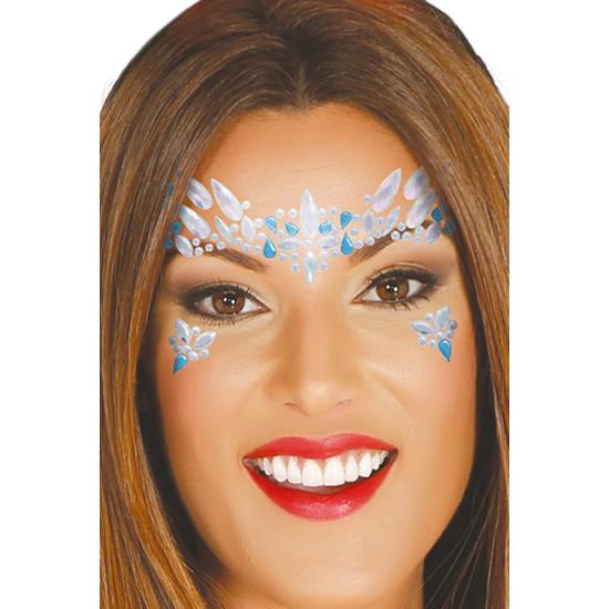 Joyas Faciales adhesivas Azules y Blancas Joyas Faciales adhesivas Azules y Blancas