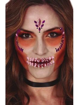Joyas Faciales Calavera Lila
