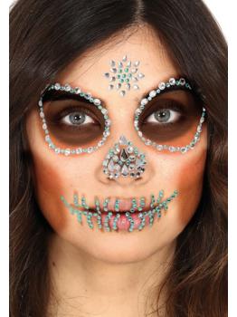 Joyas Faciales Calavera Verde