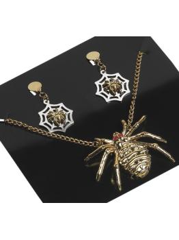 HALLOWEEN JUEGO ARAÑA PENDIENTES Y COLGANTE