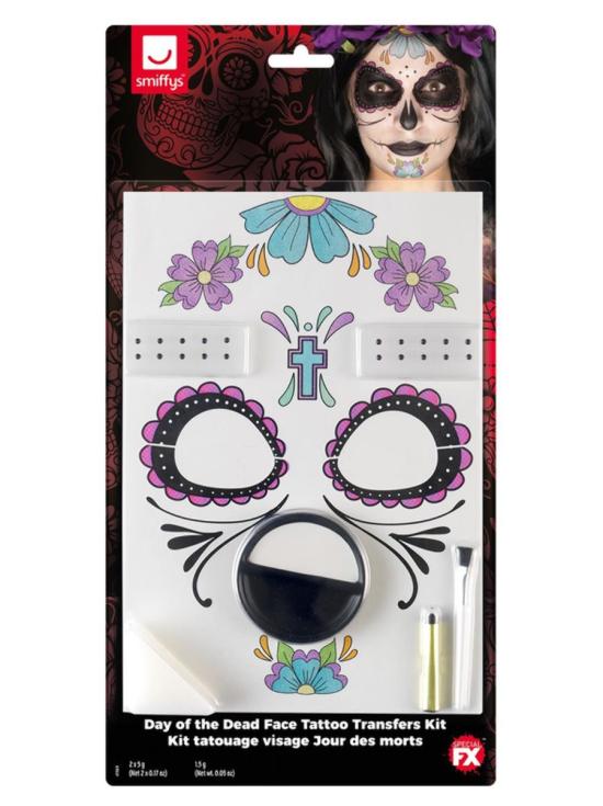 Kit de calcomanías para la cara del Día de Muertos
