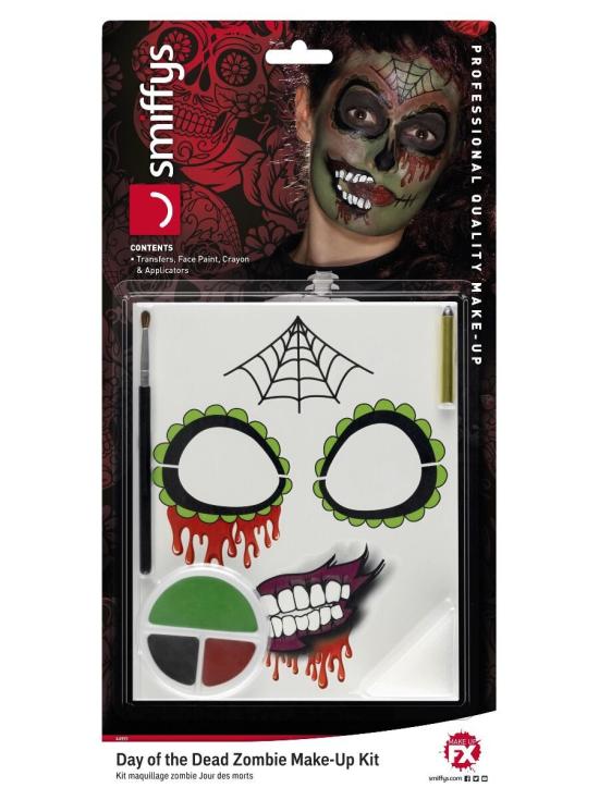 Kit de maquillaje para zombis del día de muertos