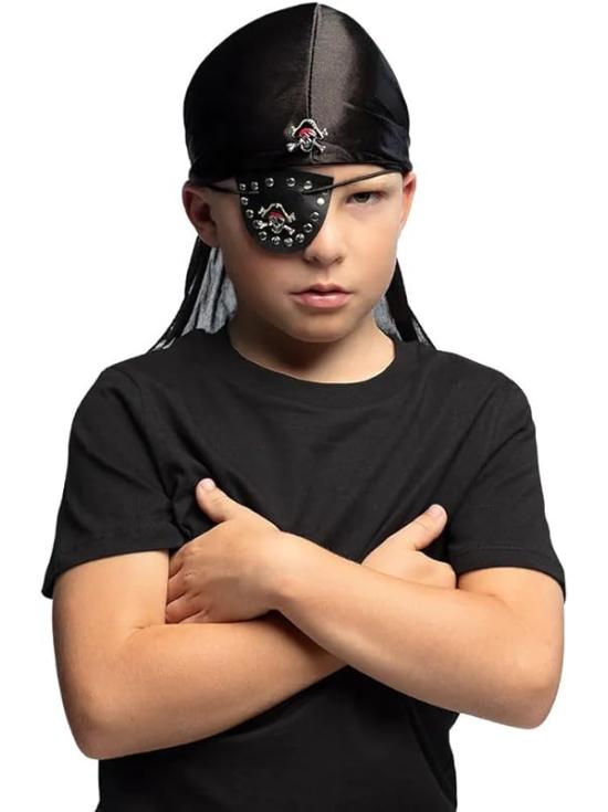 Set Maestro pirata (pañuelo y parche en el ojo)
