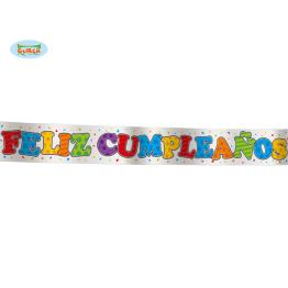 Letrero Feliz Cumpleaños 90 x 10 cms