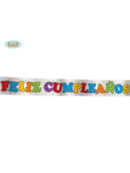 Letrero Feliz Cumpleaños 90 x 10 cms