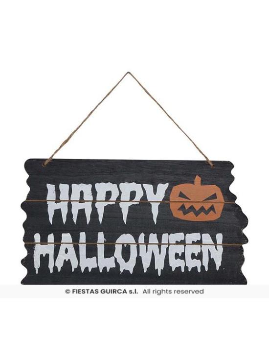 Letrero "Happy Halloween" 34x19 cm