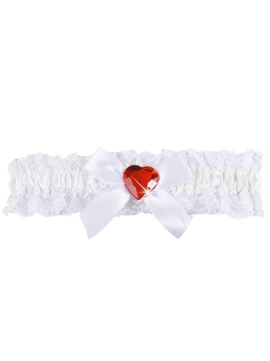 Liguero Blanco con Lazo y Diamante enfermera