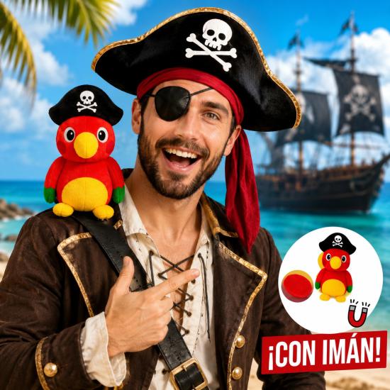 Loro para Hombro con Imán para Disfraz de Pirata
