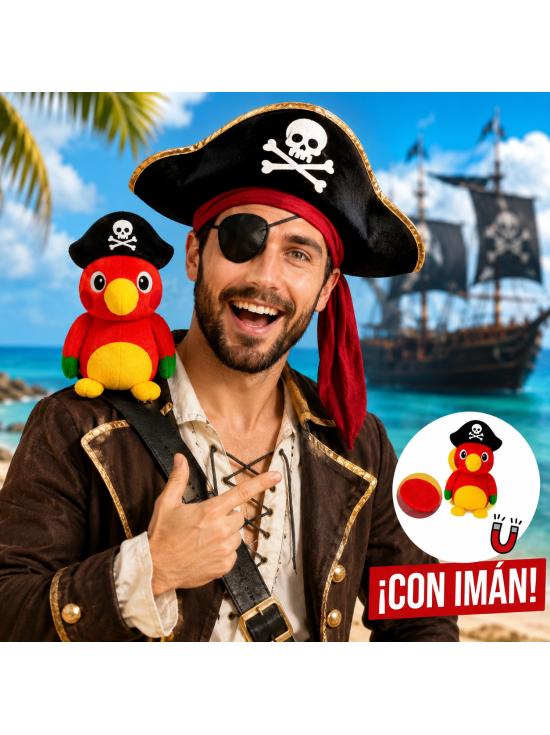 Loro para Hombro con Imán para Disfraz de Pirata