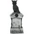 Lápida con Gato Luz y Sonido (90x40 cm) - Decoración de Halloween para Fiestas y Celebraciones - Ideal para Ambientes Terroríficos y Escenarios de Miedo - Gris Negro