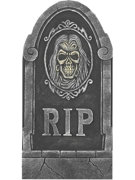 Lápida RIP Decorativa 33 x 65 cm