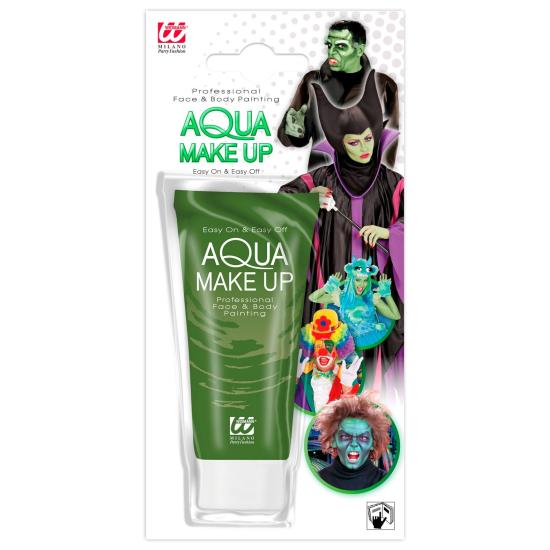 Maquillaje al Agua verde en tubo 30 ml
