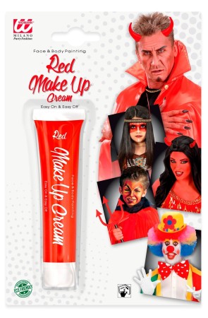 Maquillaje rojo facial tubo
