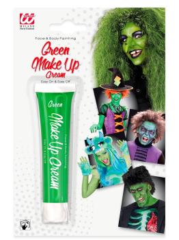 Maquillaje verde facial  tubo