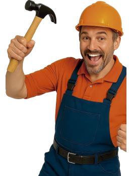 Martillo de Juguete 40 cm para Disfraces y Halloween