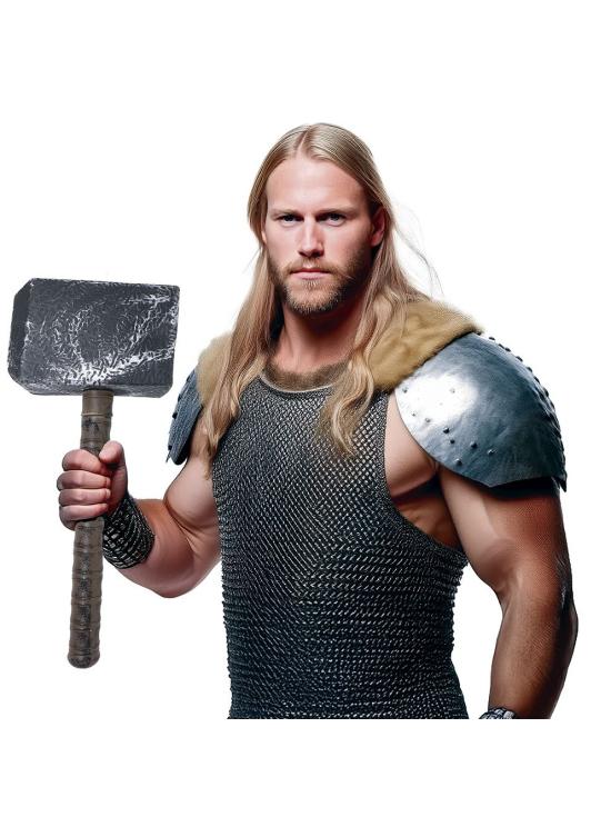 Martillo Vikingo de 53 cm - Complemento Épico para tu Disfraz