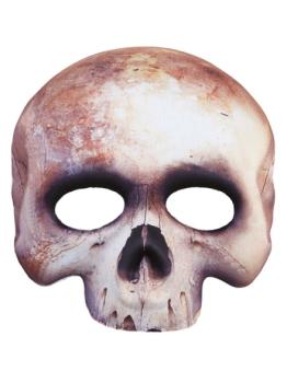 Mascara calavera sin mentón tejido