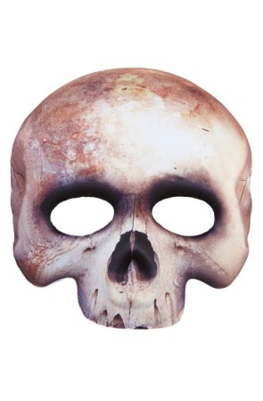 Mascara calavera sin mentón tejido