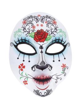 Mascara Catrina Día de los Muertos en Tejido de colores