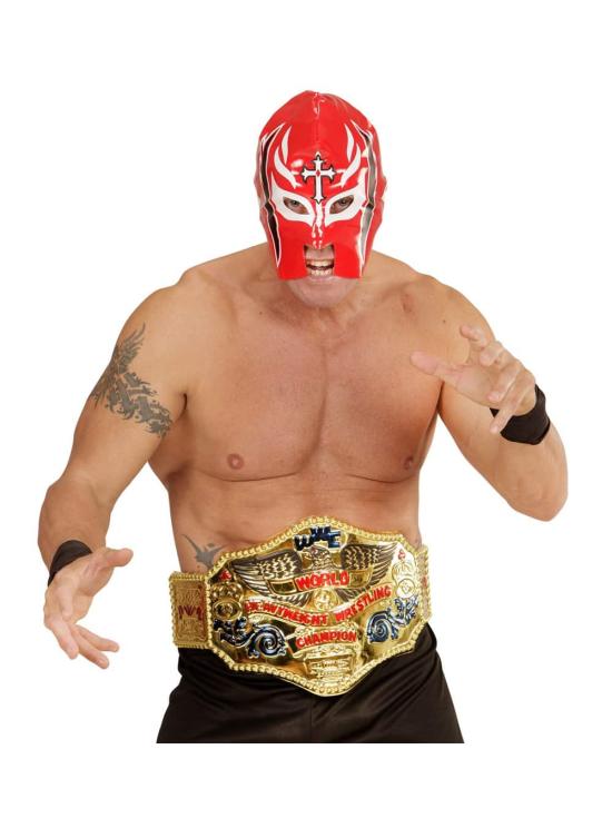 Mascara de Lucha Roja.,