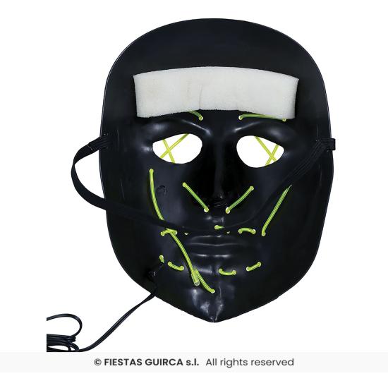 Mascara negra con luz, pvc