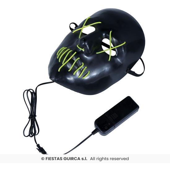 Mascara negra con luz, pvc