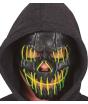 Mascara negra sonrriente con luz, pvc