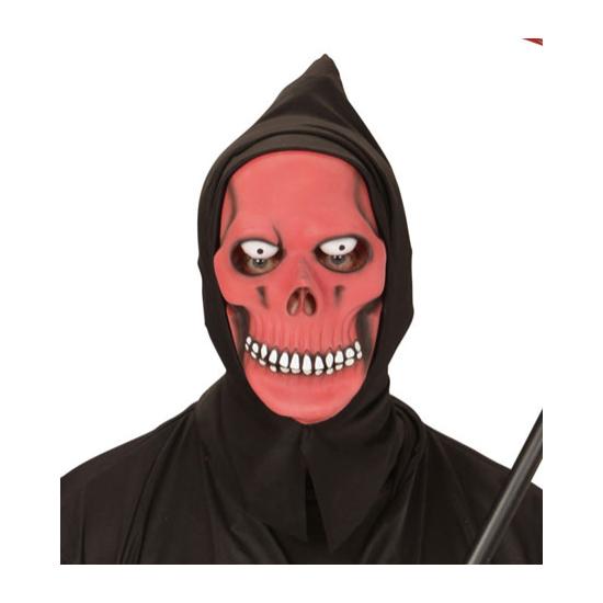 Mascara roja con capucha brilla  oscuridad Mascara roja con capucha brilla  oscuridad