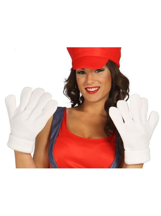 Maxi Guantes color Blancos.