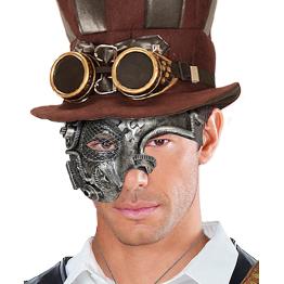 Media Cara Steampunk color Hierro.