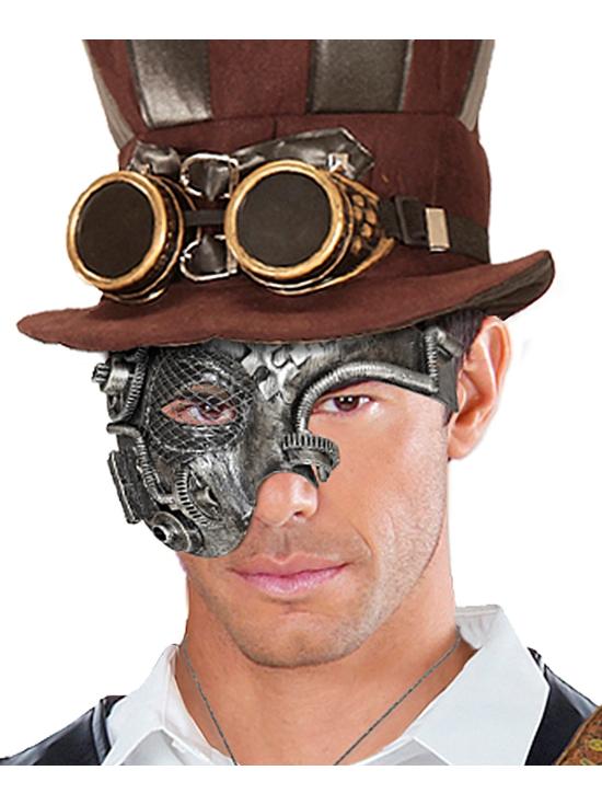Media Cara Steampunk color Hierro.