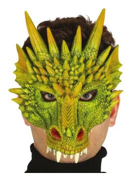 Media Mascara  Dragón Foam Verde