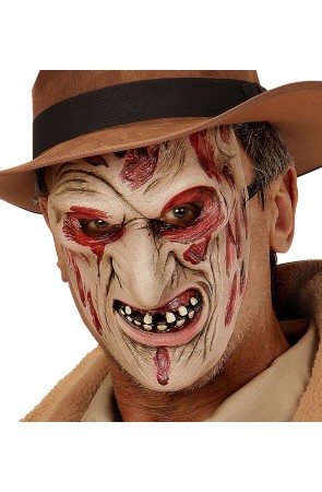 Media Máscara Asesino Freddy Krueger