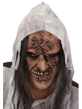 Media Máscara con Cabello Zombie  Bruja