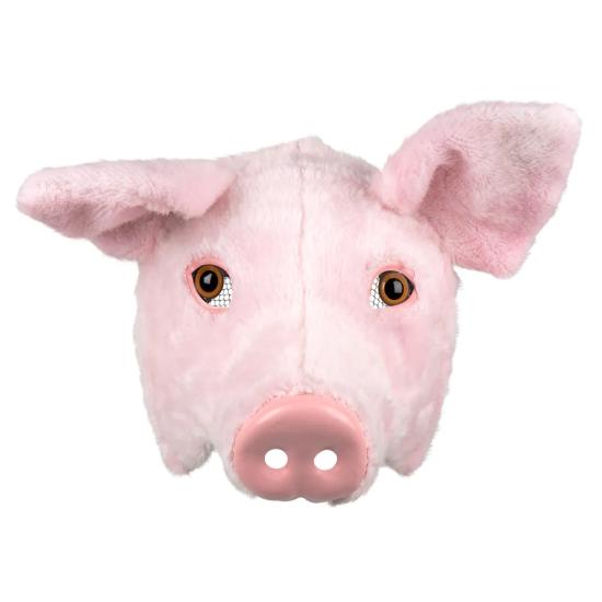 Media máscara de peluche Cerdo Media máscara de peluche Cerdo