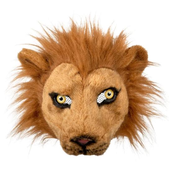 Media máscara de peluche León