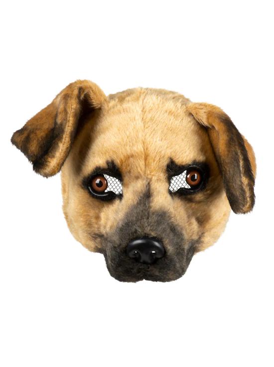 Media máscara de peluche Perro