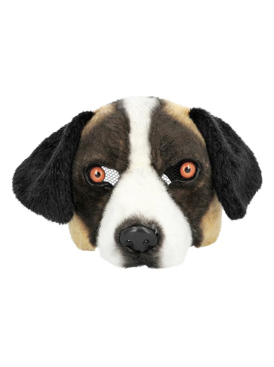 Media máscara de peluche San Bernardo adultos