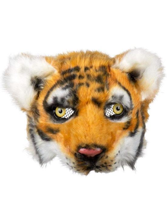 Media máscara de pelucheTigre