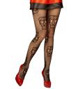 Medias de Catrina rejilla negra  mujer