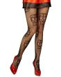 Medias de Catrina rejilla negra  mujer