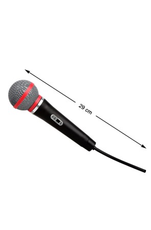 Micrófono de atrezo negro de 29 centímetros