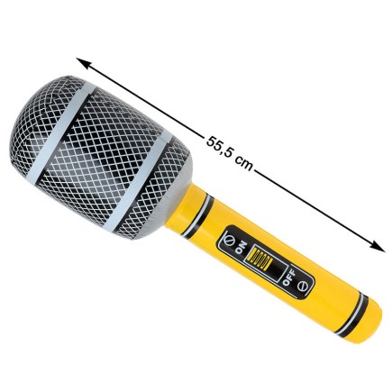 Micrófono Hinchable de 50 cms Amarillo