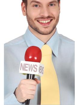 Micrófono de Reportero 25 cm – Accesorio para Disfraces y Fiestas