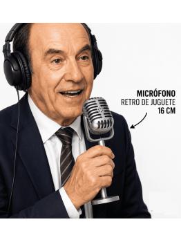 Micrófono retro para disfraces de cantante y rockero